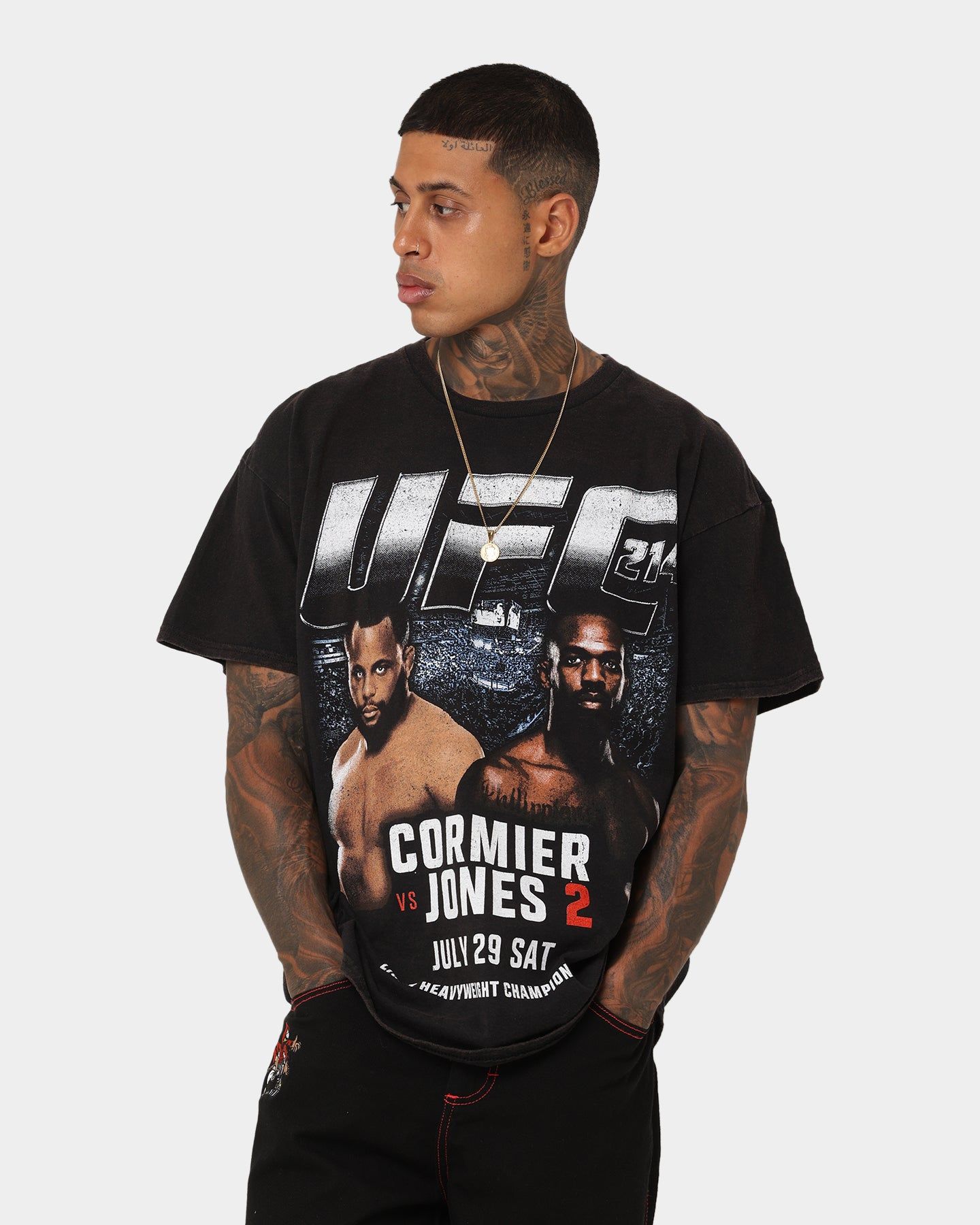Goat Crew X UFC 214 Card Vintage T-Shirt Black Wash sold by Culture Kings