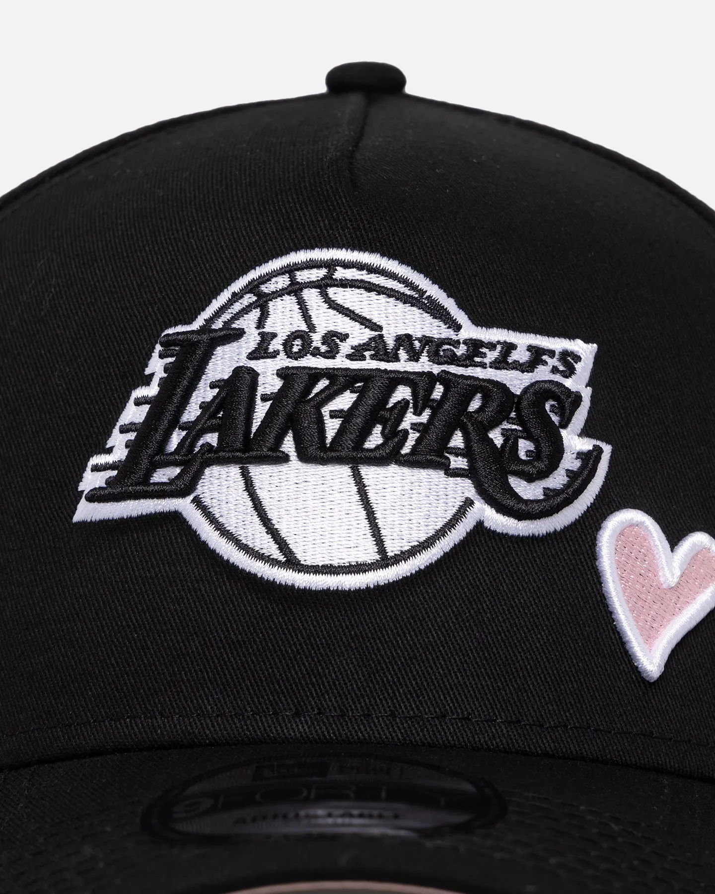New Era Los Angeles Lakers 'Pink Satin Hearts' 9FORTY A-Frame Snapback Black/White sold by Culture Kings product image thumbnail 5