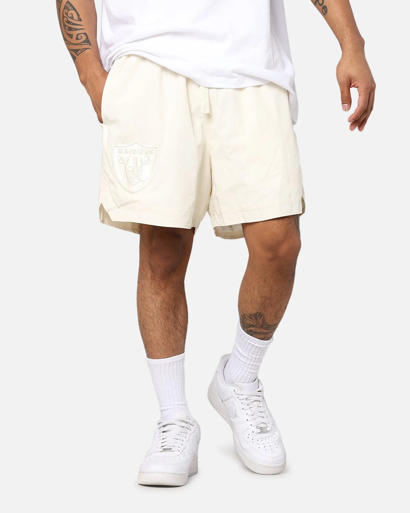 Pro Standard Las Vegas Raiders Neutral 2.0 Shorts Eggshell sold by Culture Kings