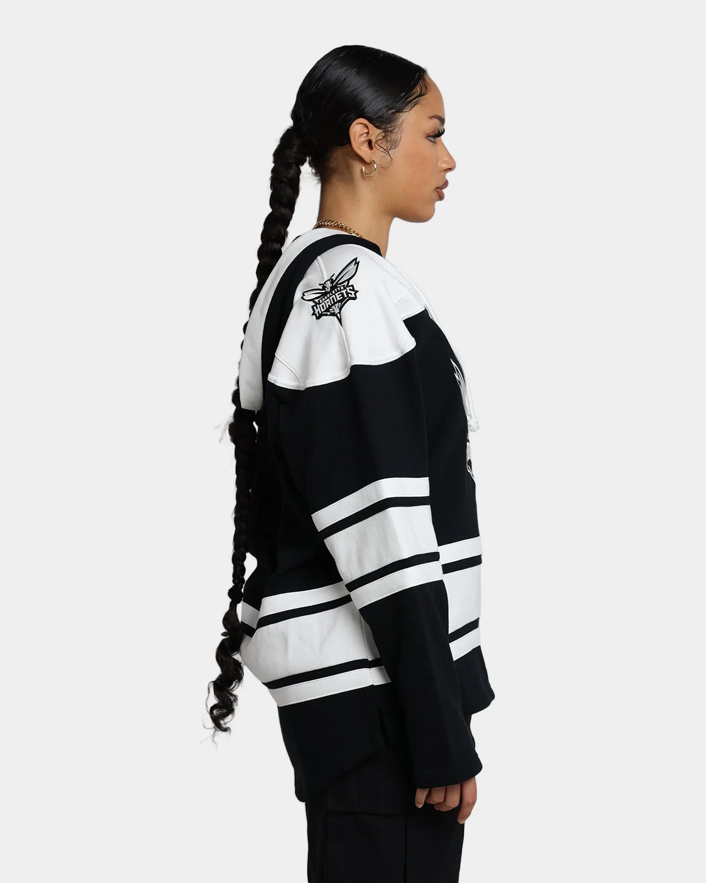 47 Brand Charlotte Hornets Superior Lacer Hoodie Jet Black sold by Culture Kings product image thumbnail 5