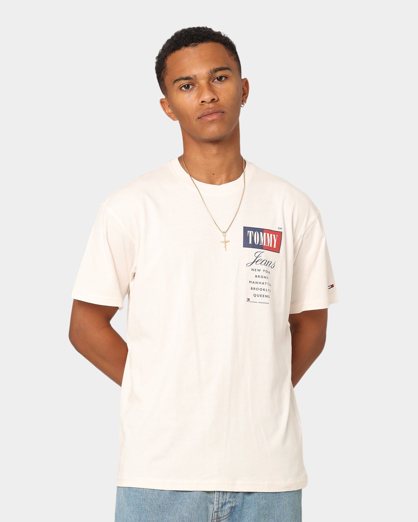 Tommy Jeans TJM Relaxed Timeless Tommy T-Shirt Ancient White sold by Culture Kings product image thumbnail 2