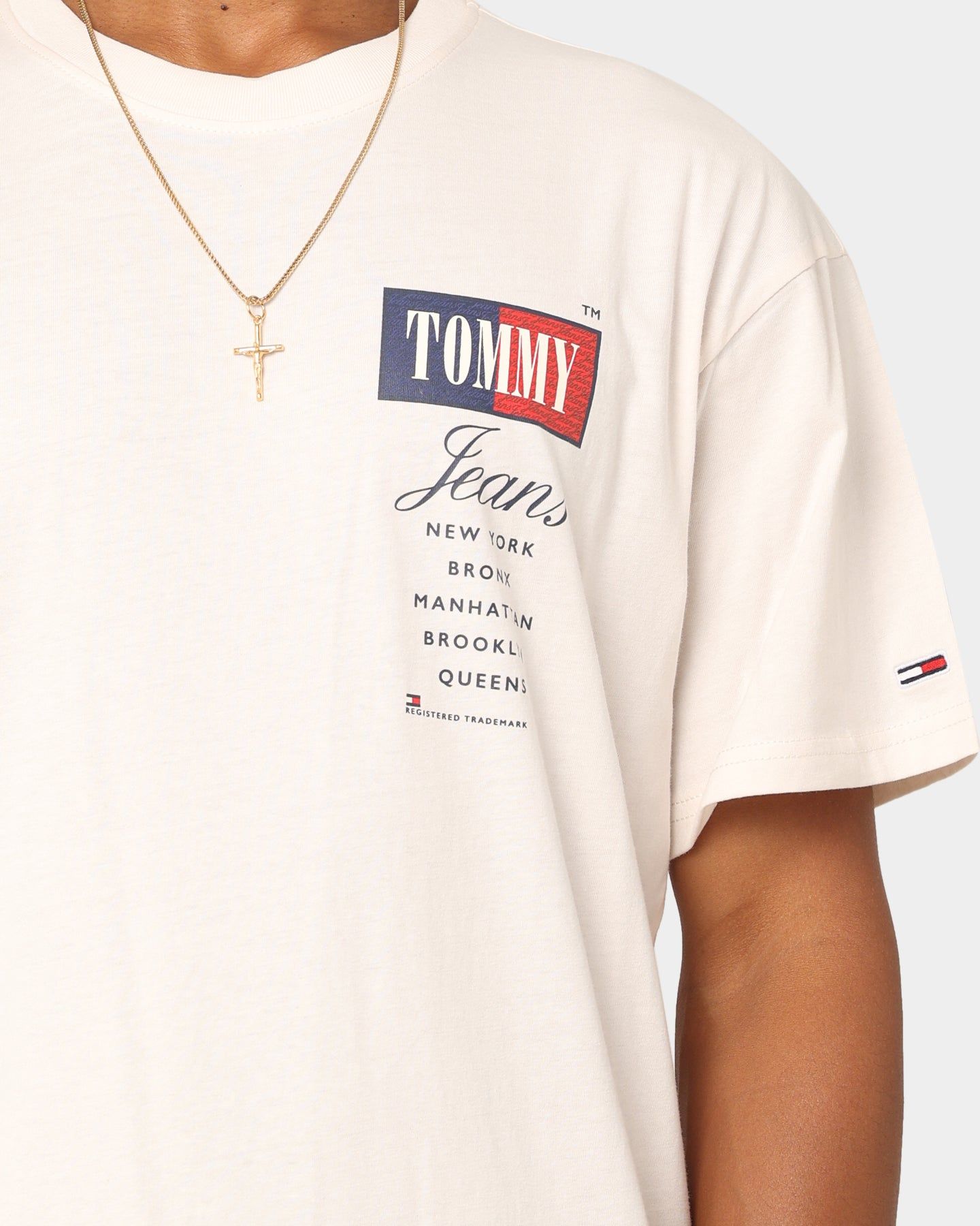 Tommy Jeans TJM Relaxed Timeless Tommy T-Shirt Ancient White sold by Culture Kings product image thumbnail 4