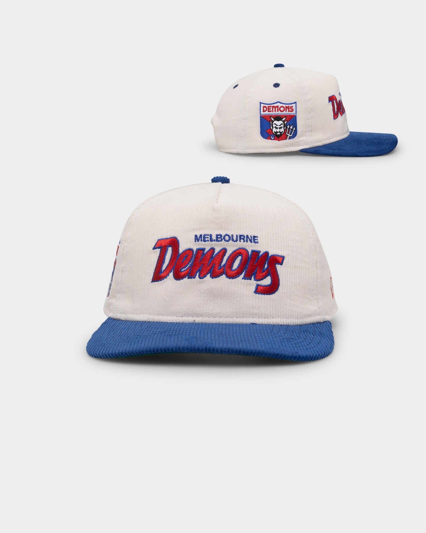 New Era Melbourne Demons "AFL Cord Script" Golfer Snapback Chrome/OTC sold by Culture Kings