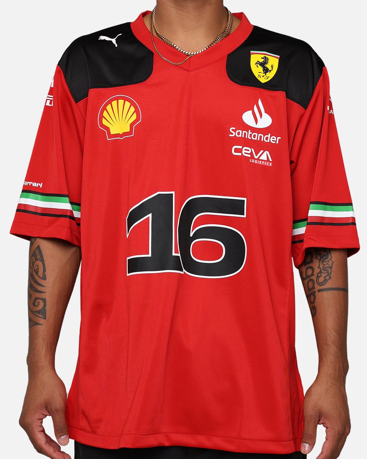 Puma X Scuderia Ferrari Charles Leclerc American Football Jersey Rosso Corsa sold by Culture Kings product image thumbnail 4