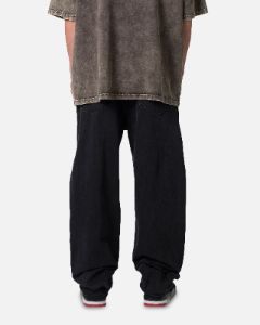 MNML Knee Distressed Ultra Baggy Denim Jeans Black sold by Culture Kings