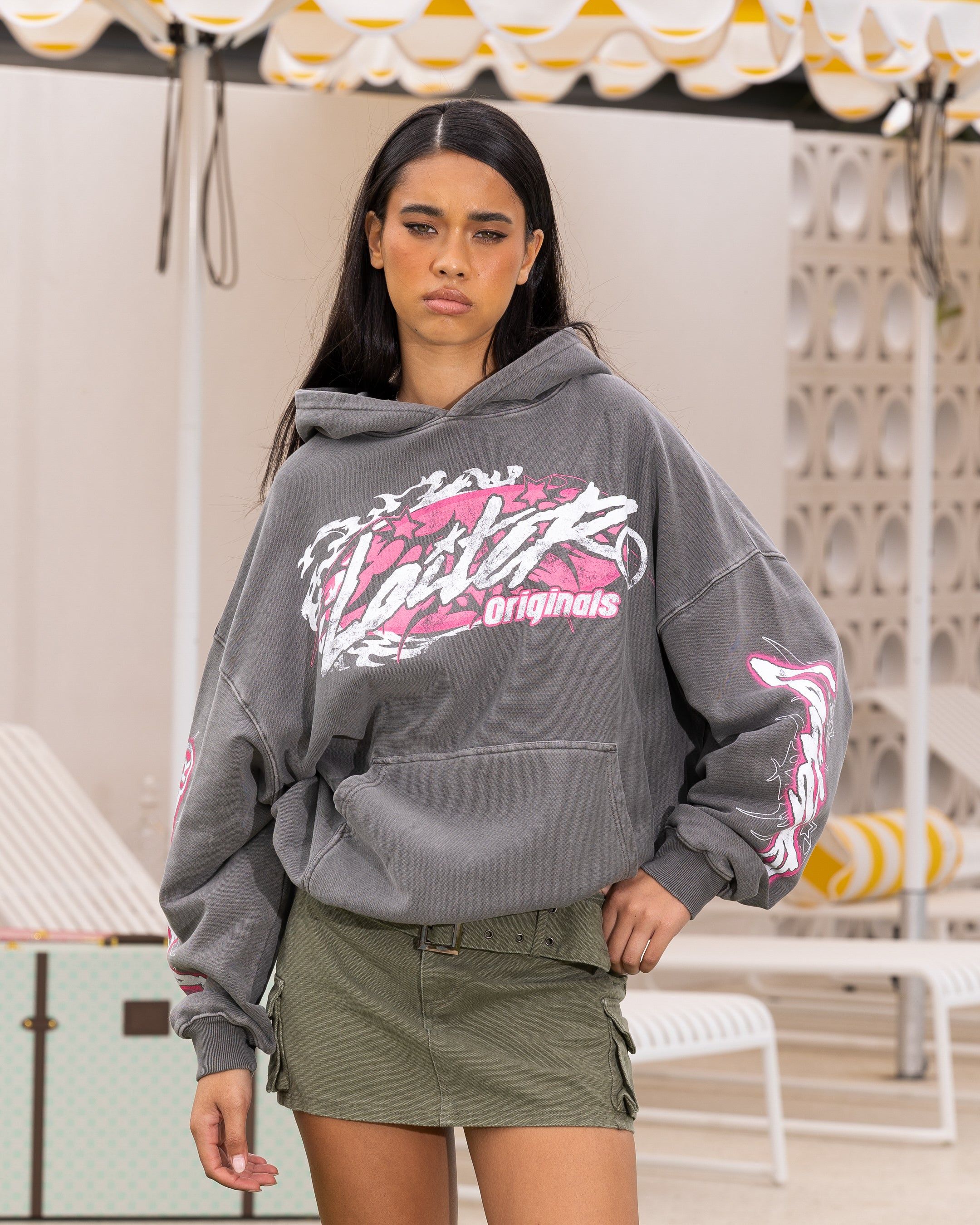 Loiter Wave Break Vintage Hoodie Charcoal sold by Culture Kings