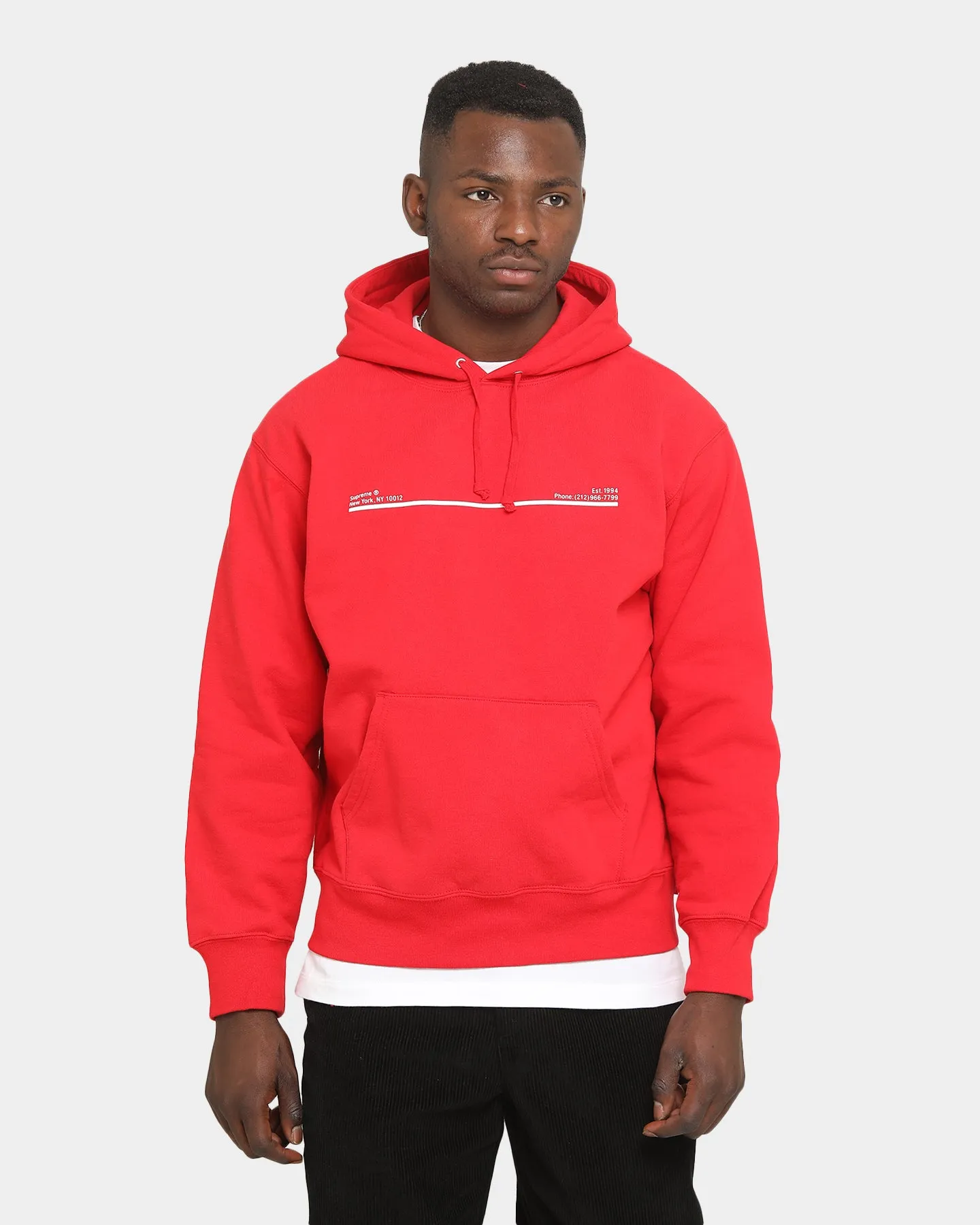 Supreme Shop Hooded Sweatshirt Red sold by Culture Kings