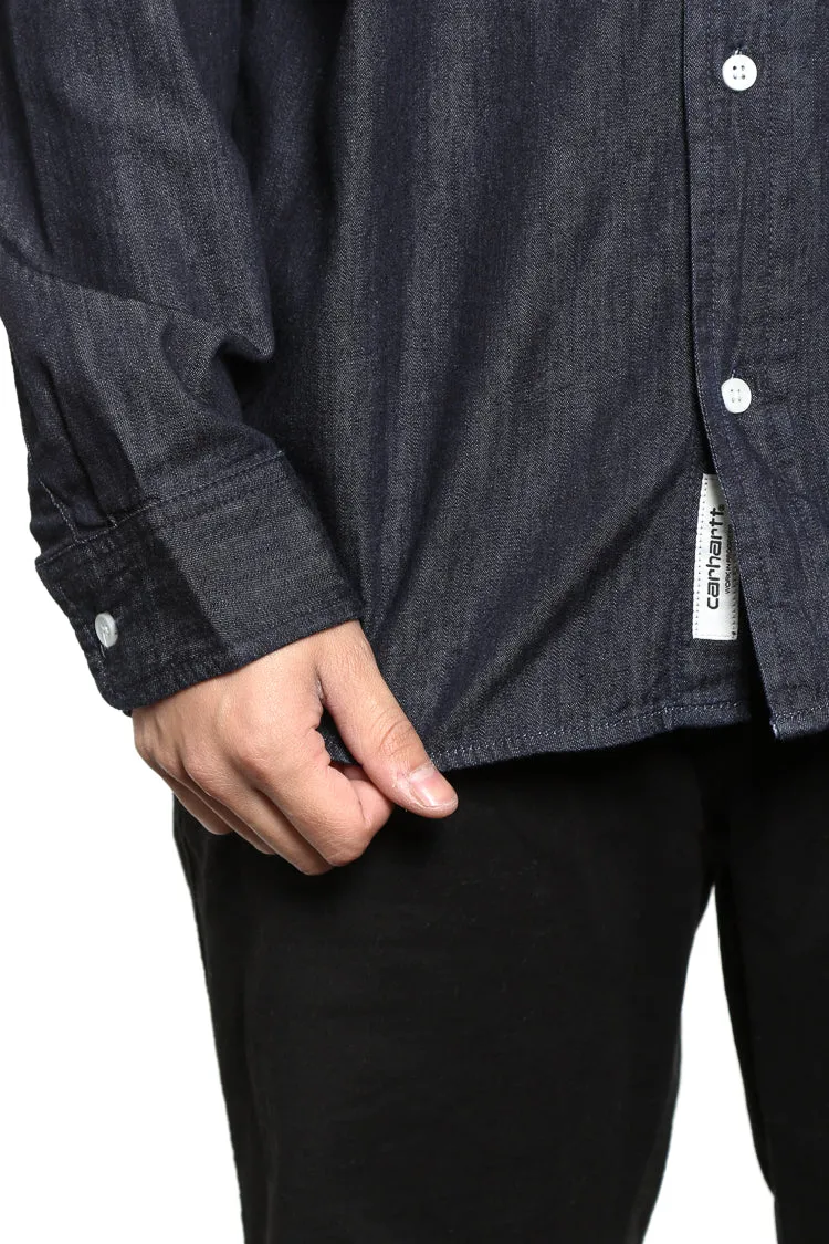 Civil Long Sleeve Button up Dark Denim sold by Culture Kings product image thumbnail 2
