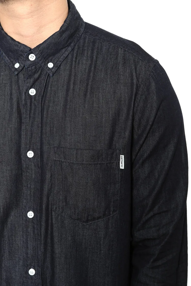 Civil Long Sleeve Button up Dark Denim sold by Culture Kings product image thumbnail 3