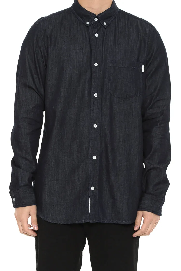 Civil Long Sleeve Button up Dark Denim sold by Culture Kings