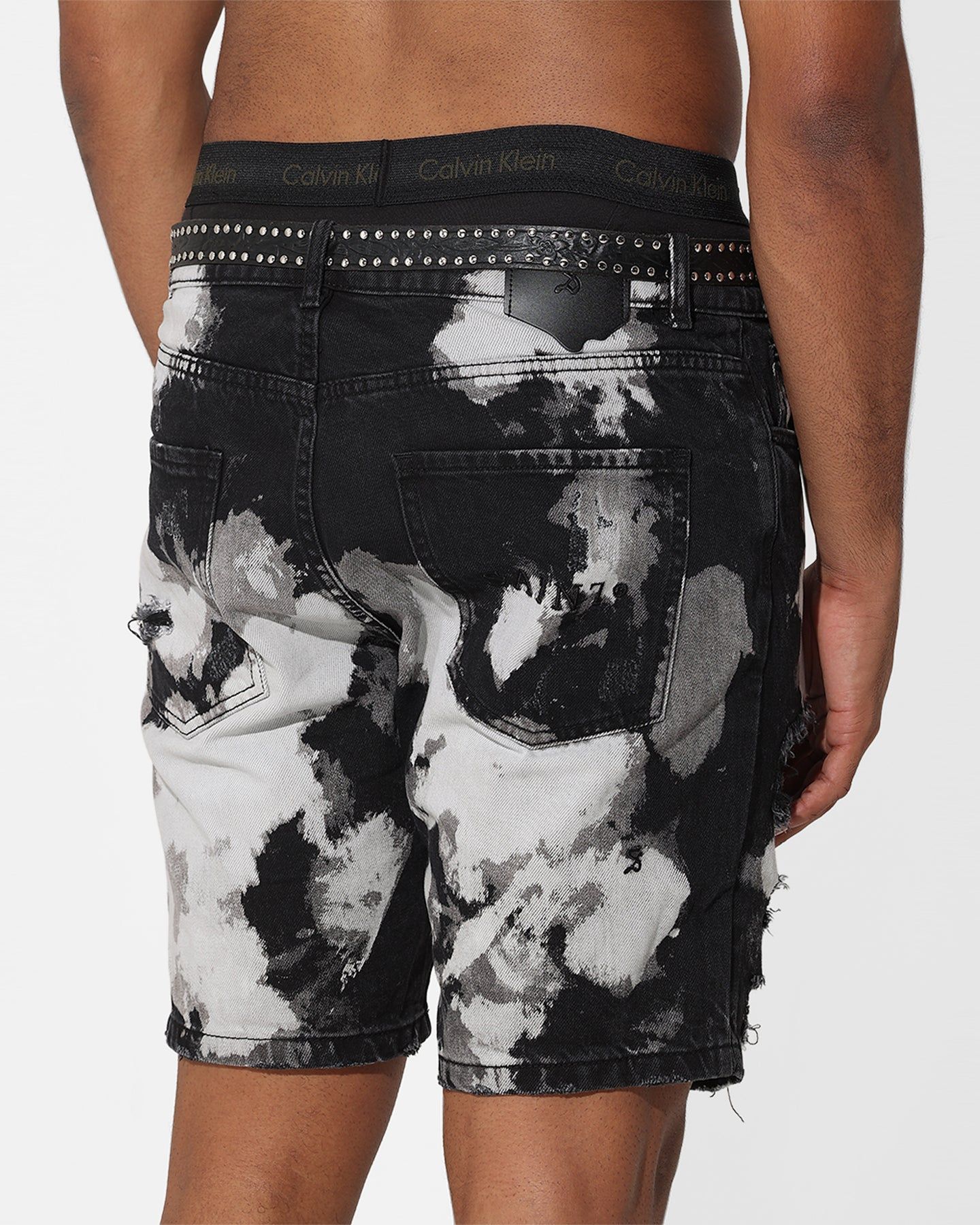 Saint Morta Splat Destroyer Denim Shorts Black/Grey sold by Culture Kings product image thumbnail 8