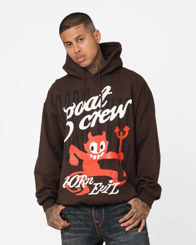 Goat Crew Born Evil Hoodie Brown sold by Culture Kings