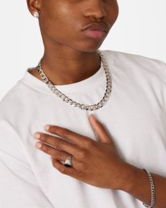 NXS Angular Curb Chain White Gold sold by Culture Kings