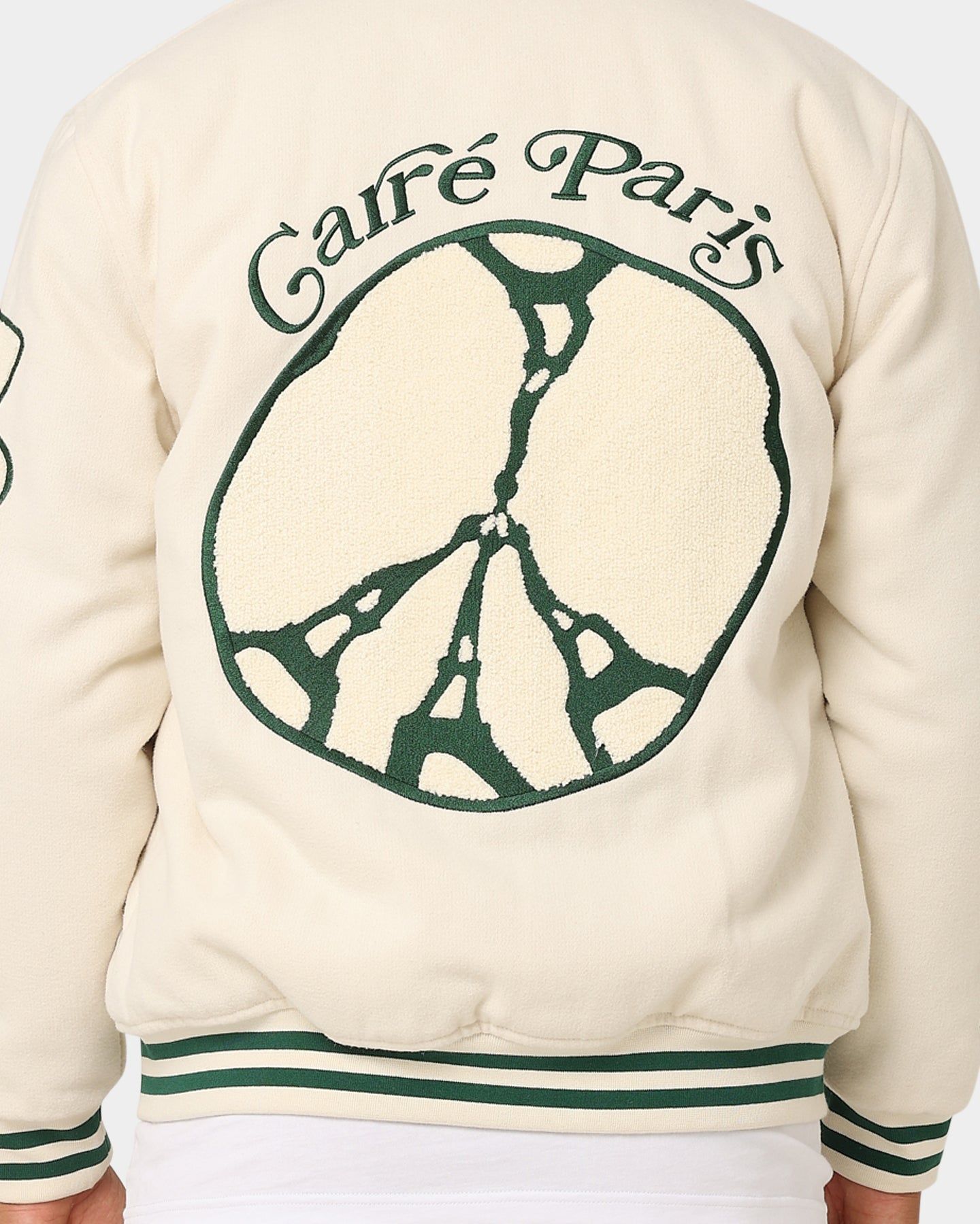 Carre Peace Varsity Jacket Off White/Green sold by Culture Kings product image thumbnail 7