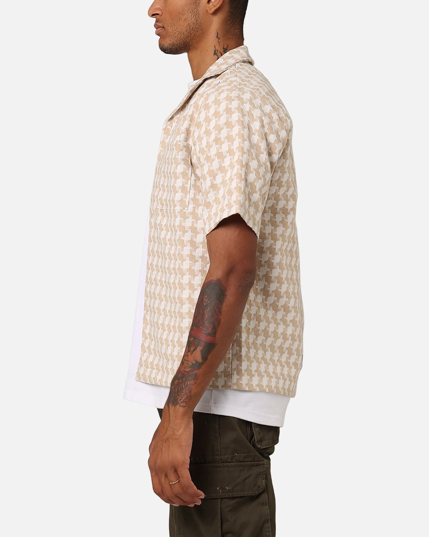 XXIII Jacquard Weave Button Up Shirt Cream/White sold by Culture Kings product image thumbnail 5