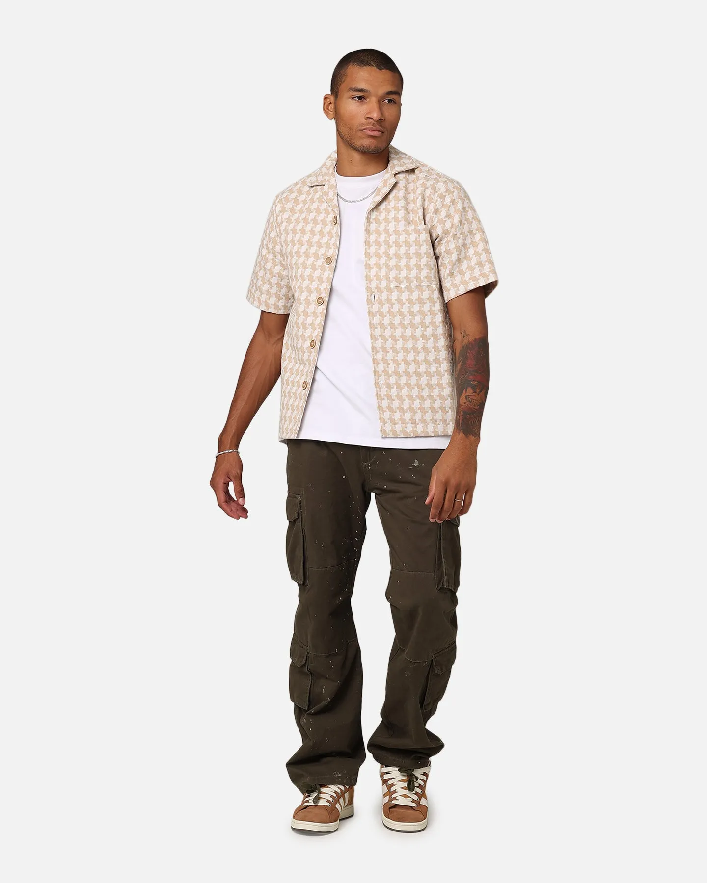 XXIII Jacquard Weave Button Up Shirt Cream/White sold by Culture Kings product image thumbnail 2