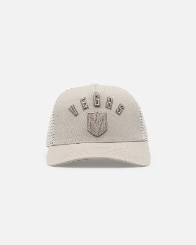 Pro Standard Vegas Golden Knights Pinch Front Trucker Snapback Taupe sold by Culture Kings