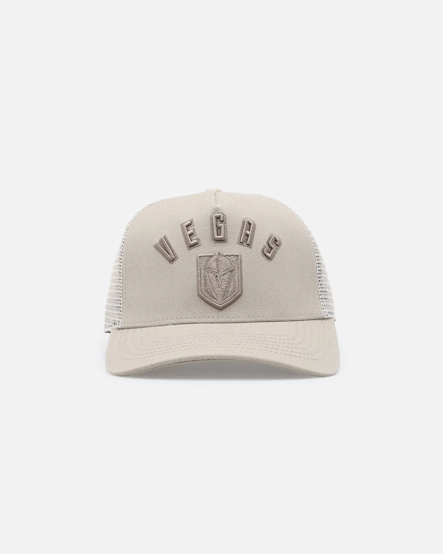 Pro Standard Vegas Golden Knights Pinch Front Trucker Snapback Taupe sold by Culture Kings