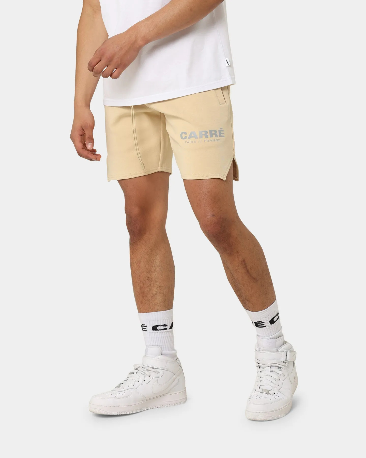 Carre Premium Motion Sweat Shorts Cappuccino/Grey sold by Culture Kings