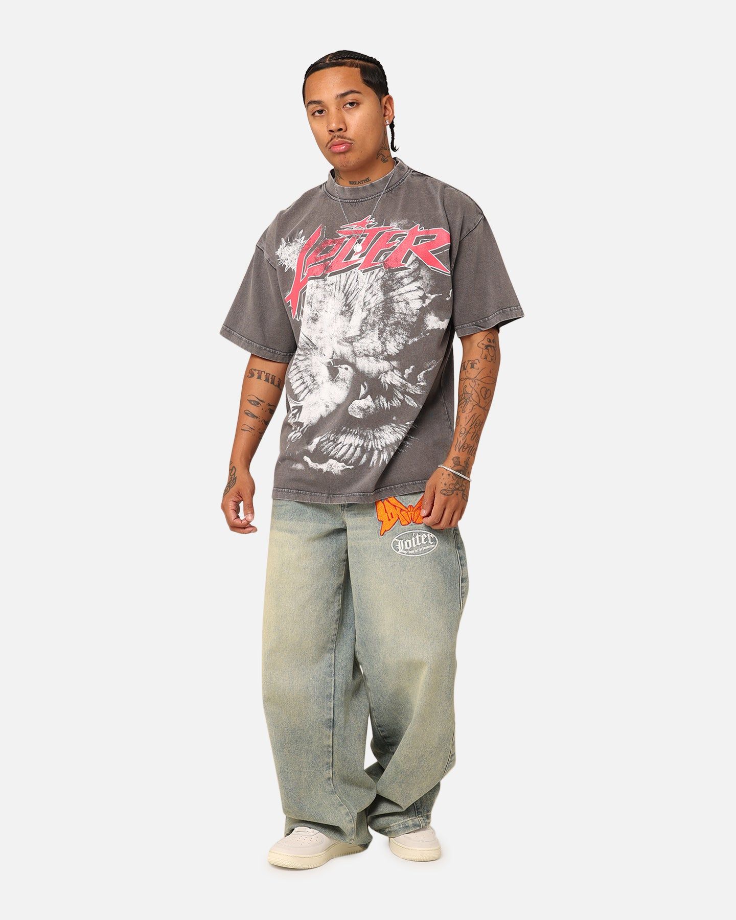 Loiter Dove Vintage T-Shirt Charcoal Grey sold by Culture Kings product image thumbnail 3