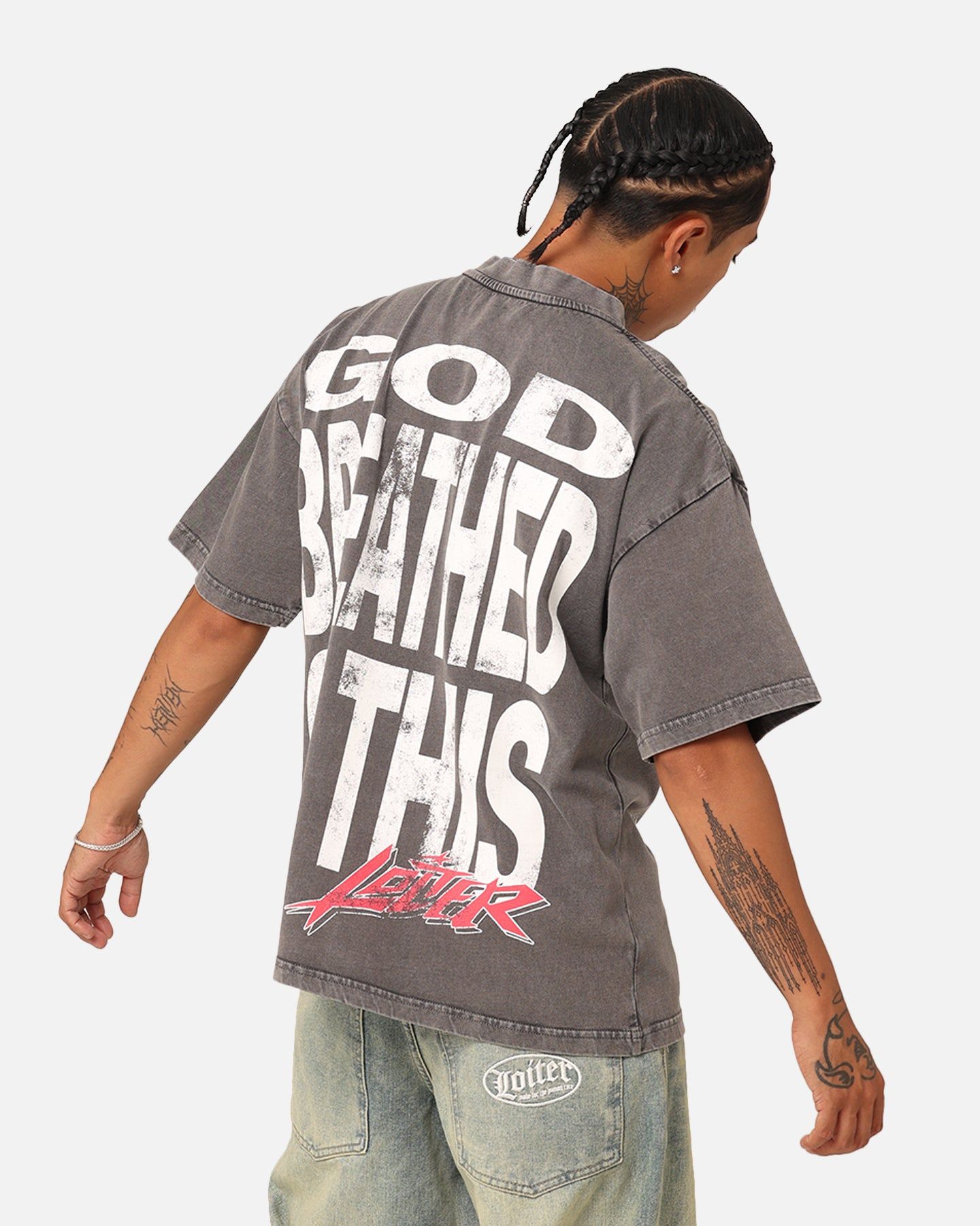 Loiter Dove Vintage T-Shirt Charcoal Grey sold by Culture Kings product image thumbnail 2