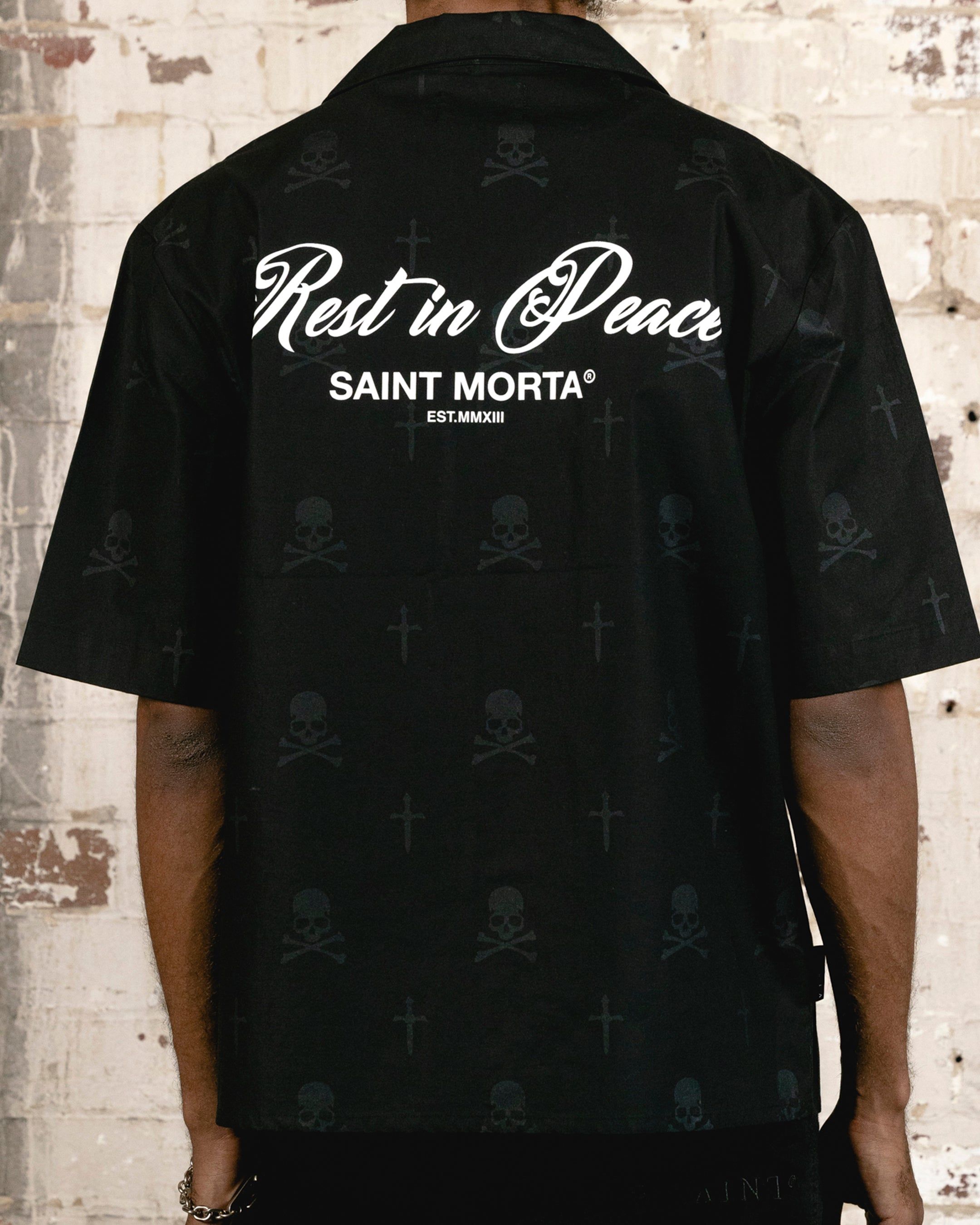 Saint Morta Rest In Pieces Short Sleeve Shirt Black sold by Culture Kings product image thumbnail 5
