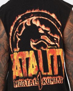 Goat Crew X Mortal Kombat Group Vintage Muscle T-Shirt Black Wash sold by Culture Kings