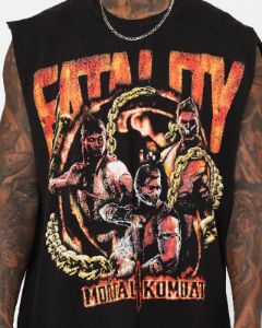 Goat Crew X Mortal Kombat Group Vintage Muscle T-Shirt Black Wash sold by Culture Kings