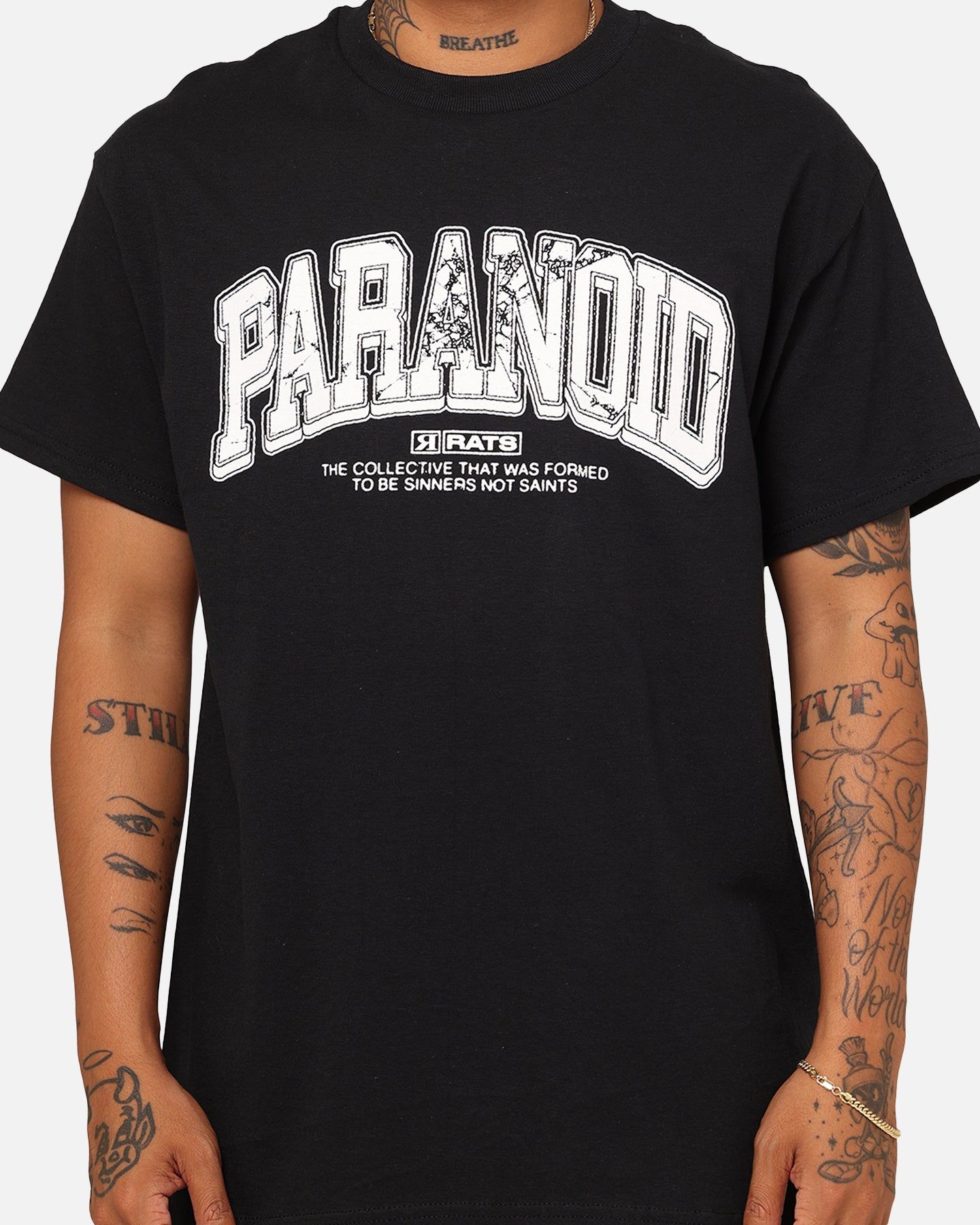 Rats Get Fat Paranoid T-Shirt Black sold by Culture Kings product image thumbnail 3