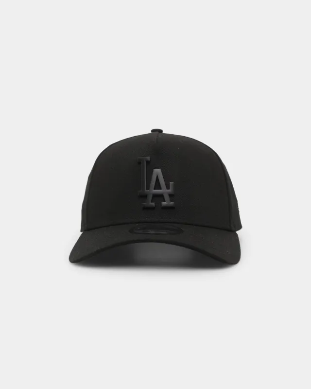New Era Los Angeles Dodgers 'Metal Badge' 9FORTY A-Frame Snapback Black/Black sold by Culture Kings