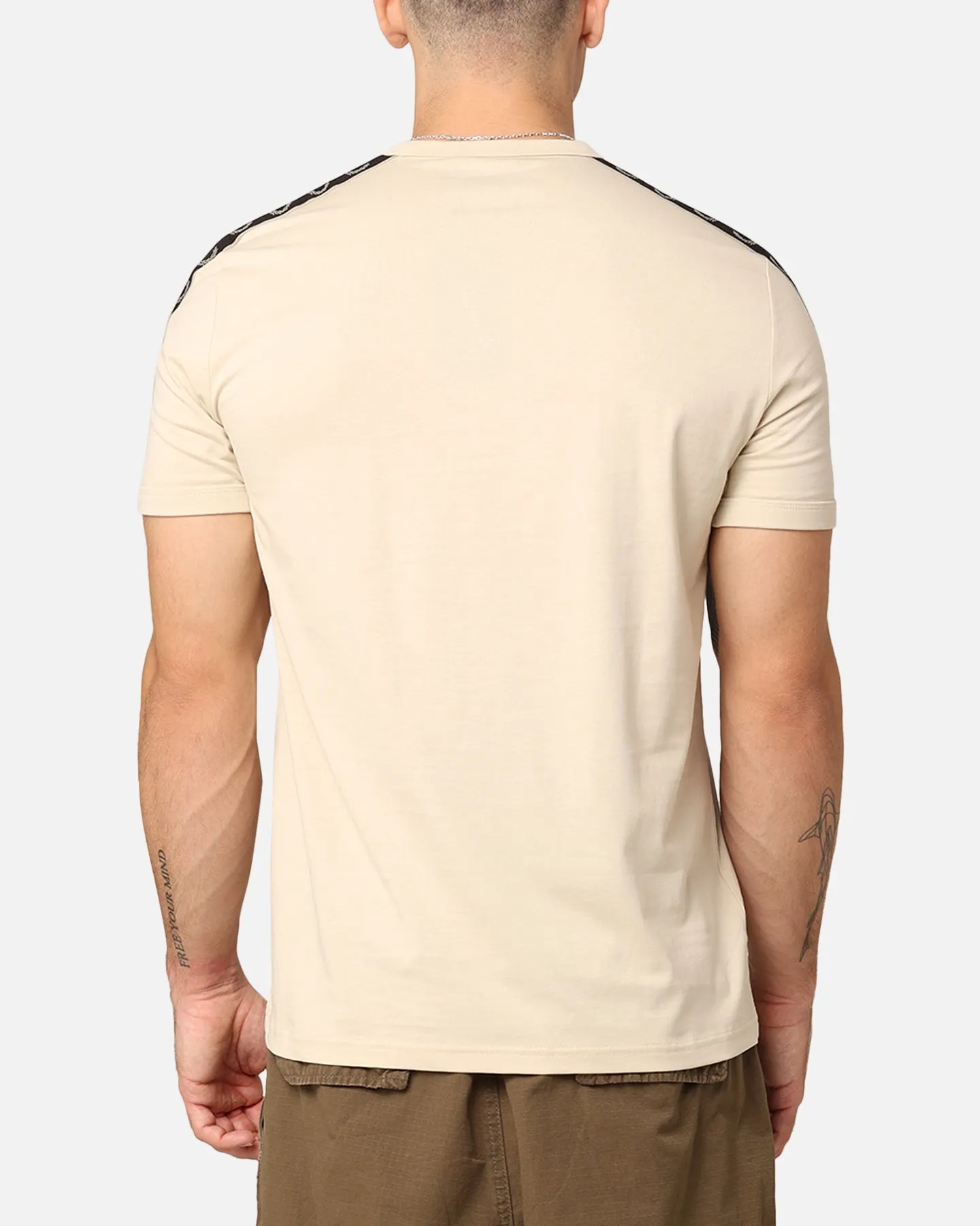 Fred Perry Contrast Tape Ringer T-Shirt Oatmeal/Warm Grey sold by Culture Kings product image thumbnail 3