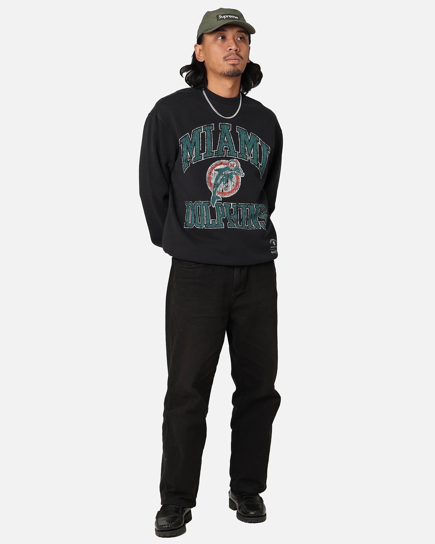 Mitchell & Ness Miami Dolphins Ivy Arch Vintage Crewneck Faded Black sold by Culture Kings product image thumbnail 2