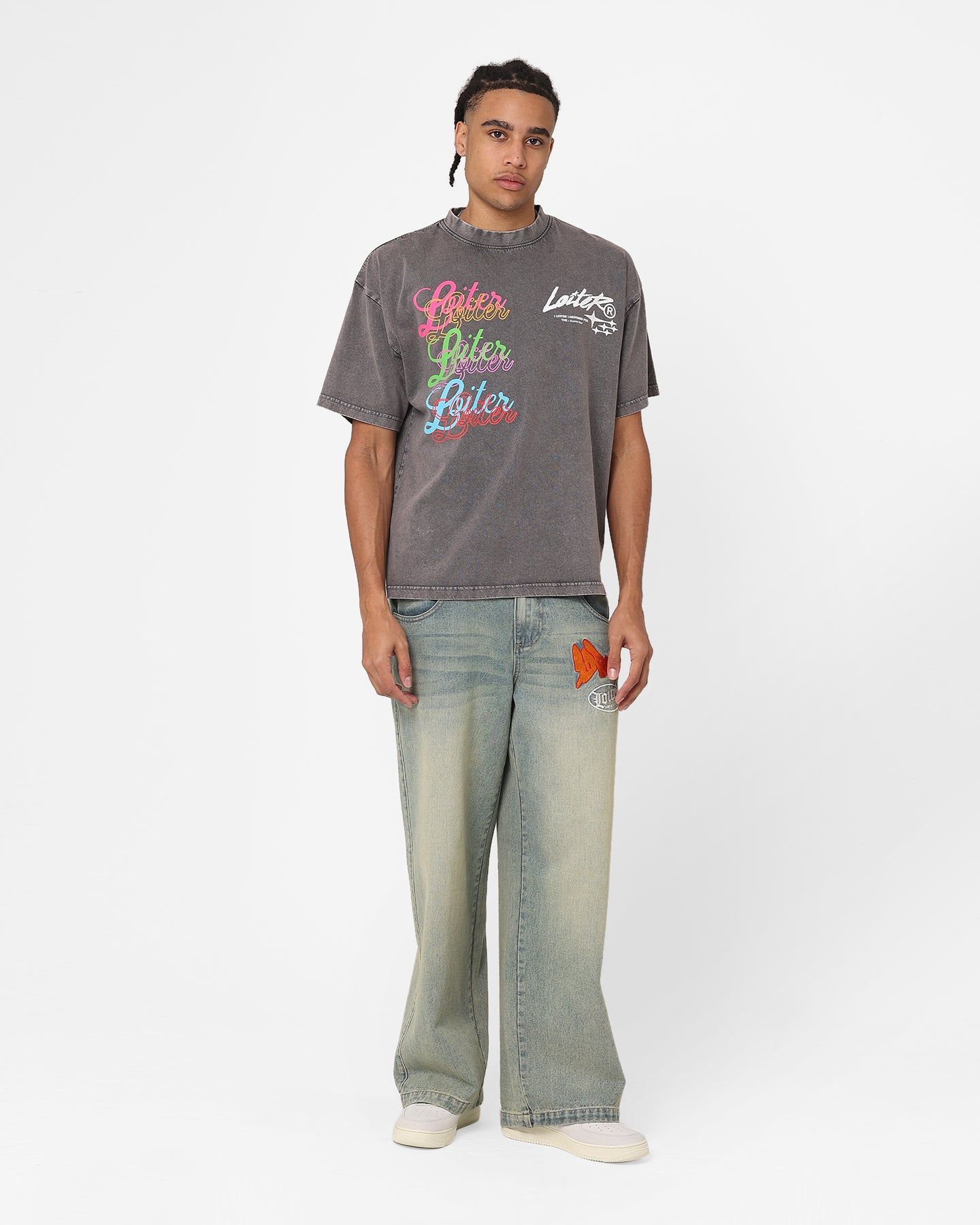 Loiter Stacked T-Shirt Charcoal sold by Culture Kings product image thumbnail 3