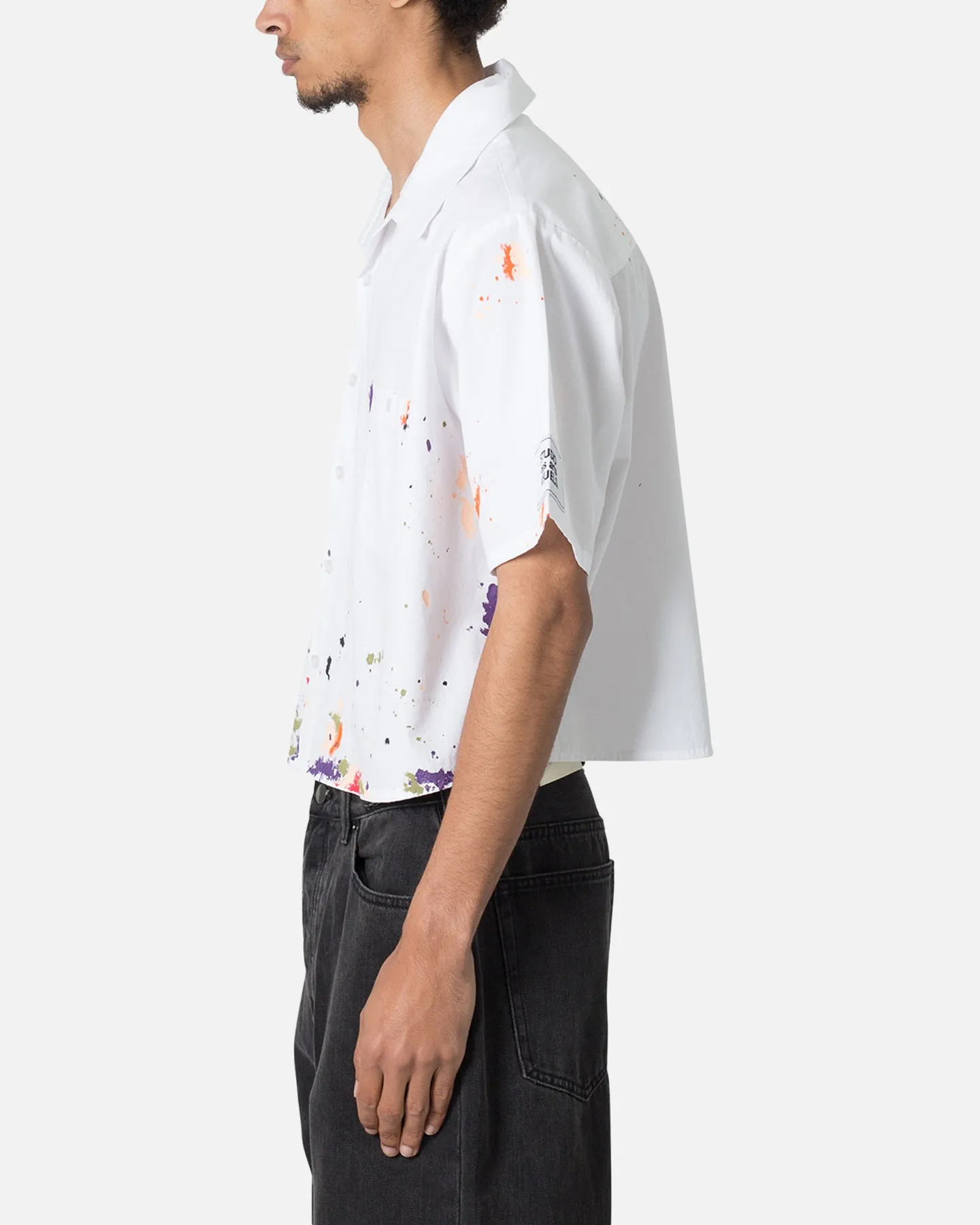 MNML Poplin Painter Short Sleeve Shirt White sold by Culture Kings product image thumbnail 3