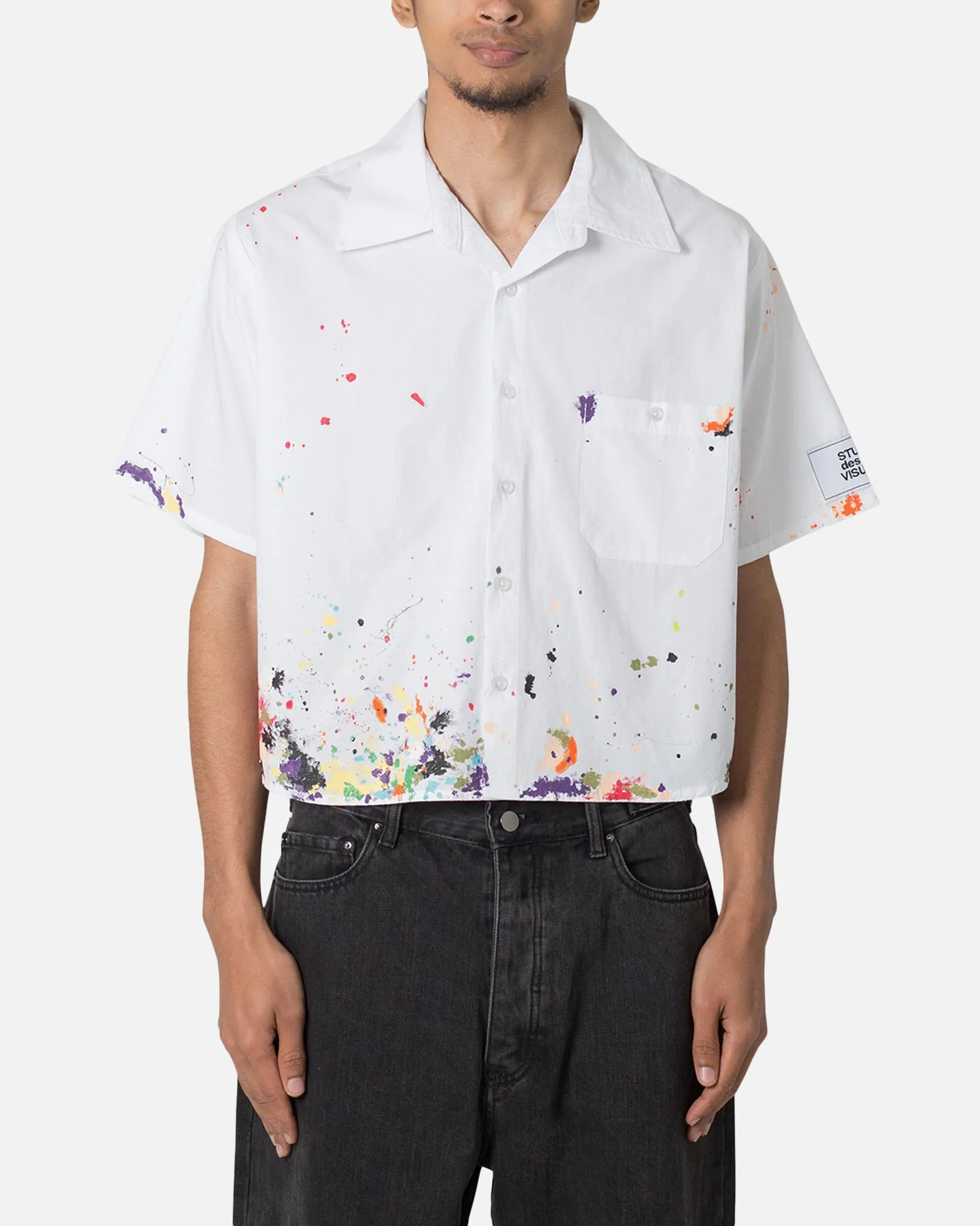 MNML Poplin Painter Short Sleeve Shirt White sold by Culture Kings