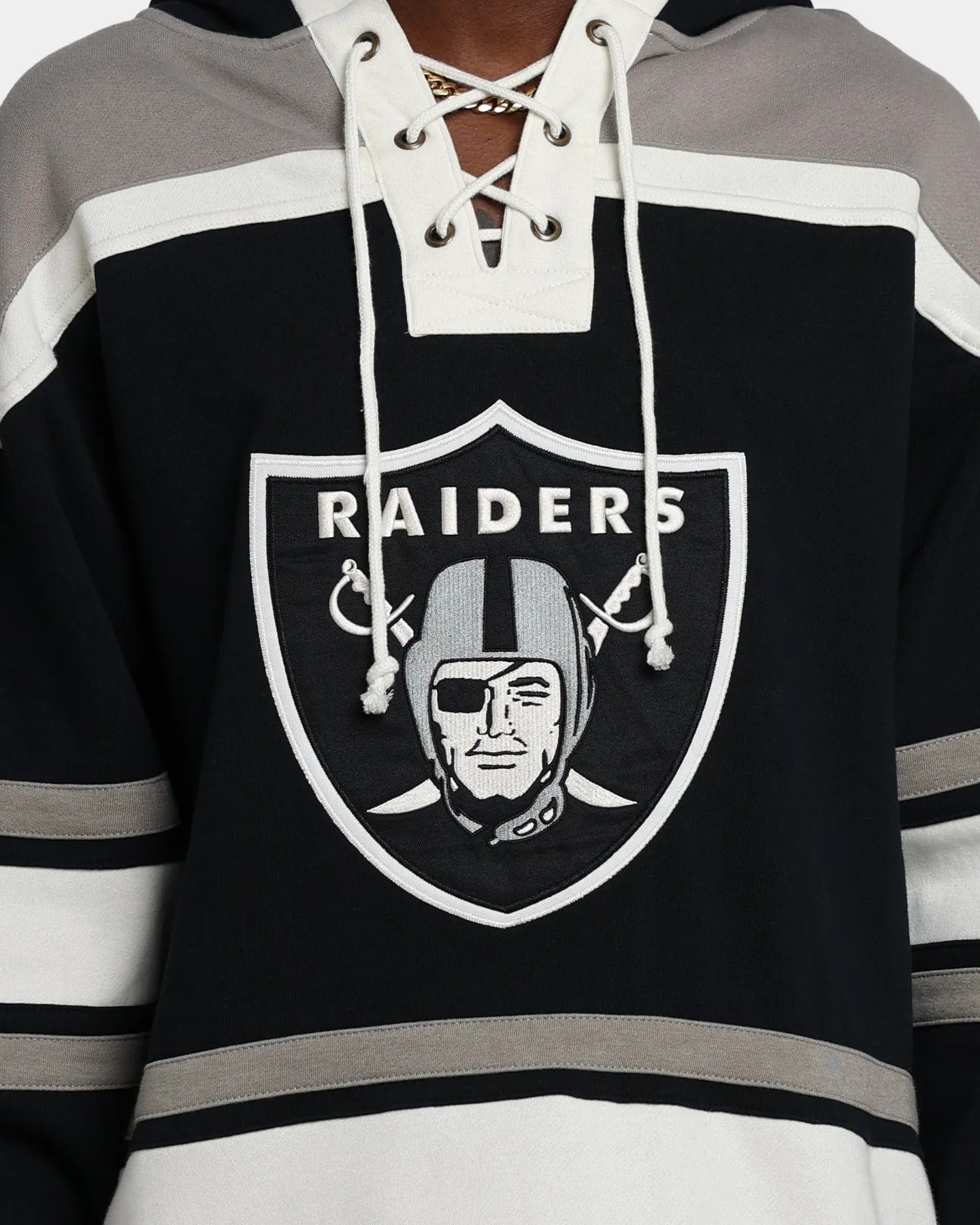 47 Brand Las Vegas Raiders Superior Lacer Hoodie Jet Black/Grey sold by Culture Kings product image thumbnail 3