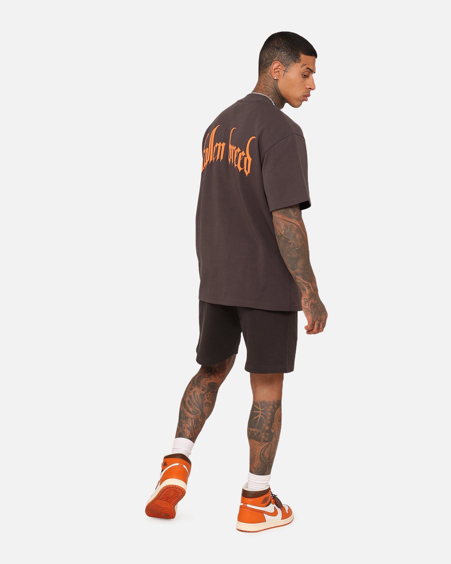 Fallen Breed Monogram T-Shirt Charcoal/Orange sold by Culture Kings product image thumbnail 3
