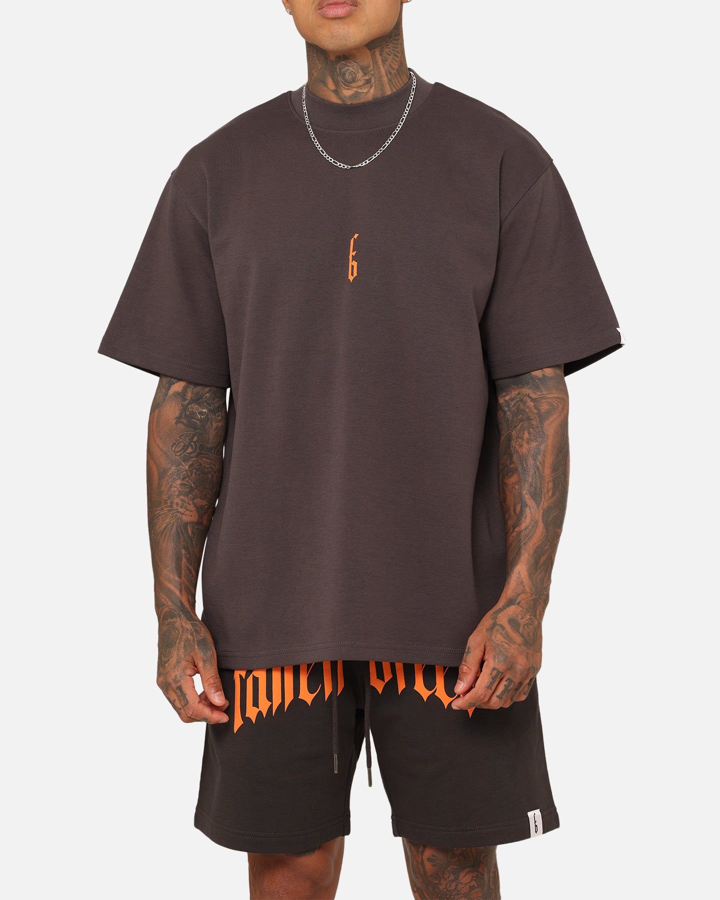 Fallen Breed Monogram T-Shirt Charcoal/Orange sold by Culture Kings product image thumbnail 4