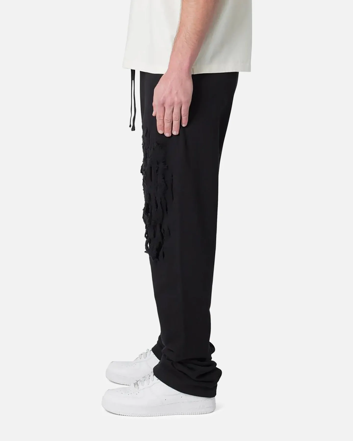 MNML Shred Layered Baggy Sweatpants Black sold by Culture Kings product image thumbnail 3