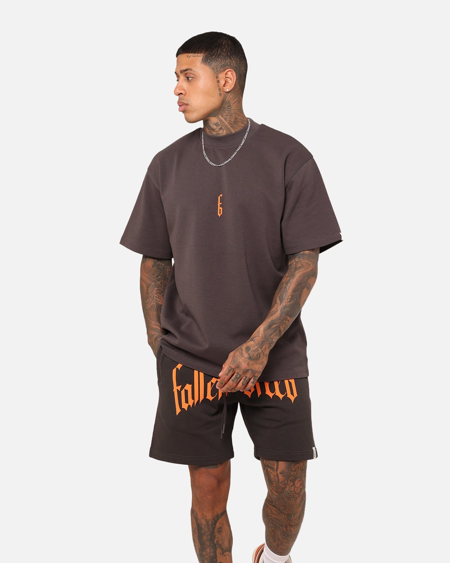 Fallen Breed Monogram T-Shirt Charcoal/Orange sold by Culture Kings product image thumbnail 2