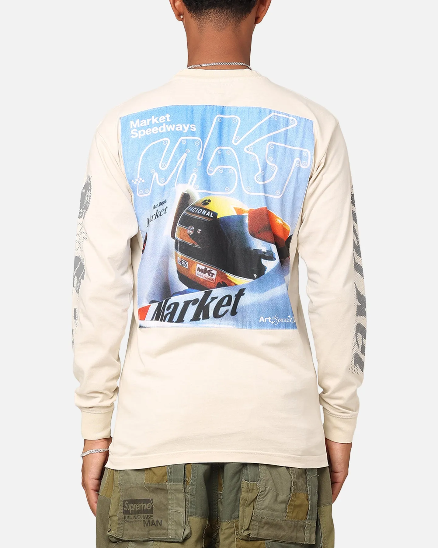 Market Corsa Long Sleeve T-Shirt Ecru sold by Culture Kings