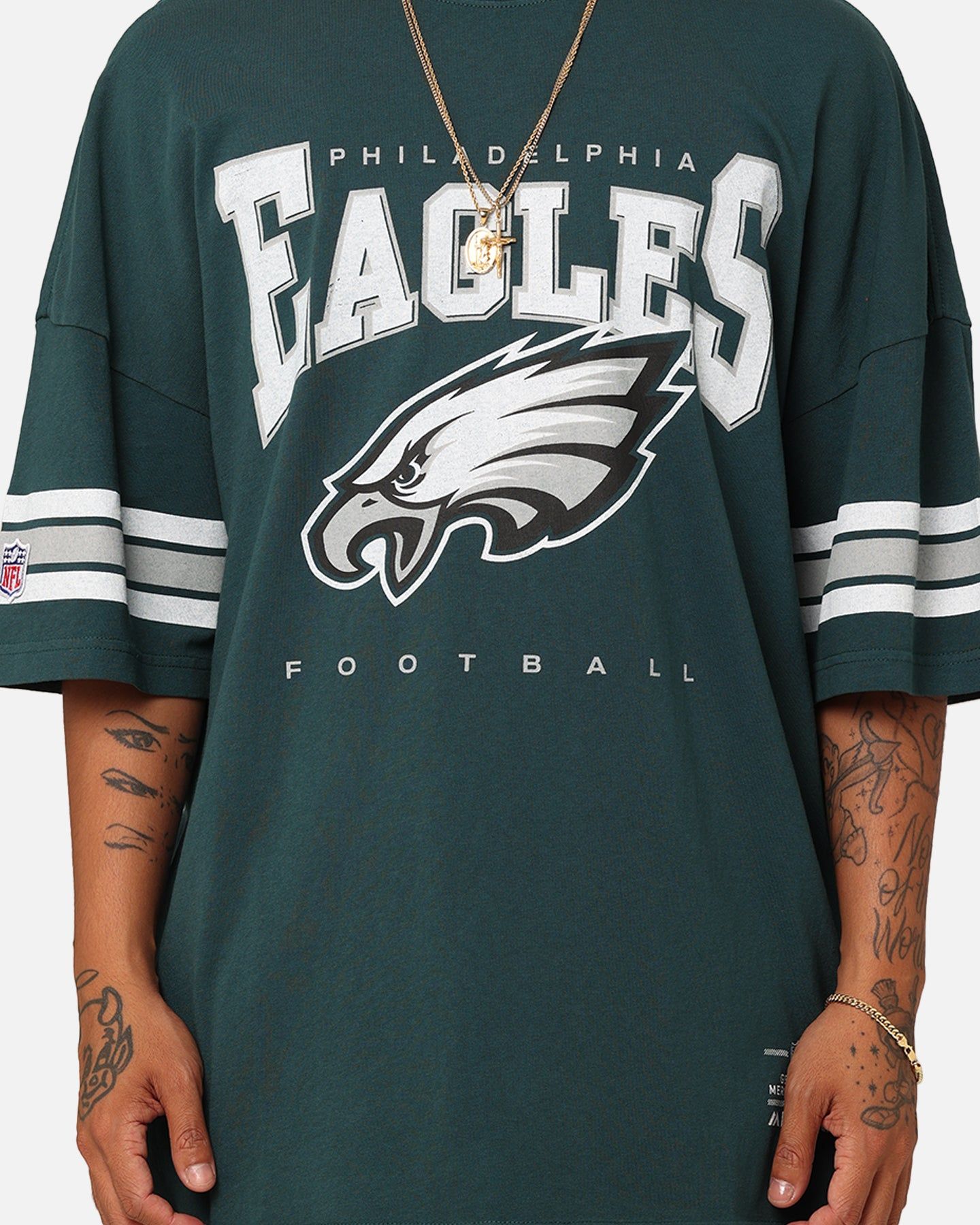 Majestic Athletic Philadelphia Eagles Vintage Sport Striped Sleeve T-Shirt Faded Teal sold by Culture Kings product image thumbnail 3