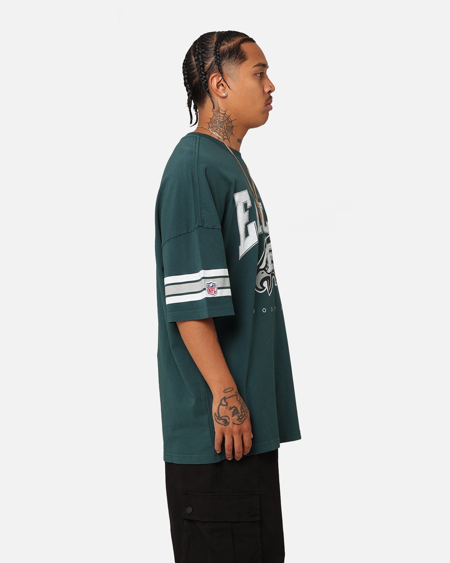 Majestic Athletic Philadelphia Eagles Vintage Sport Striped Sleeve T-Shirt Faded Teal sold by Culture Kings product image thumbnail 5