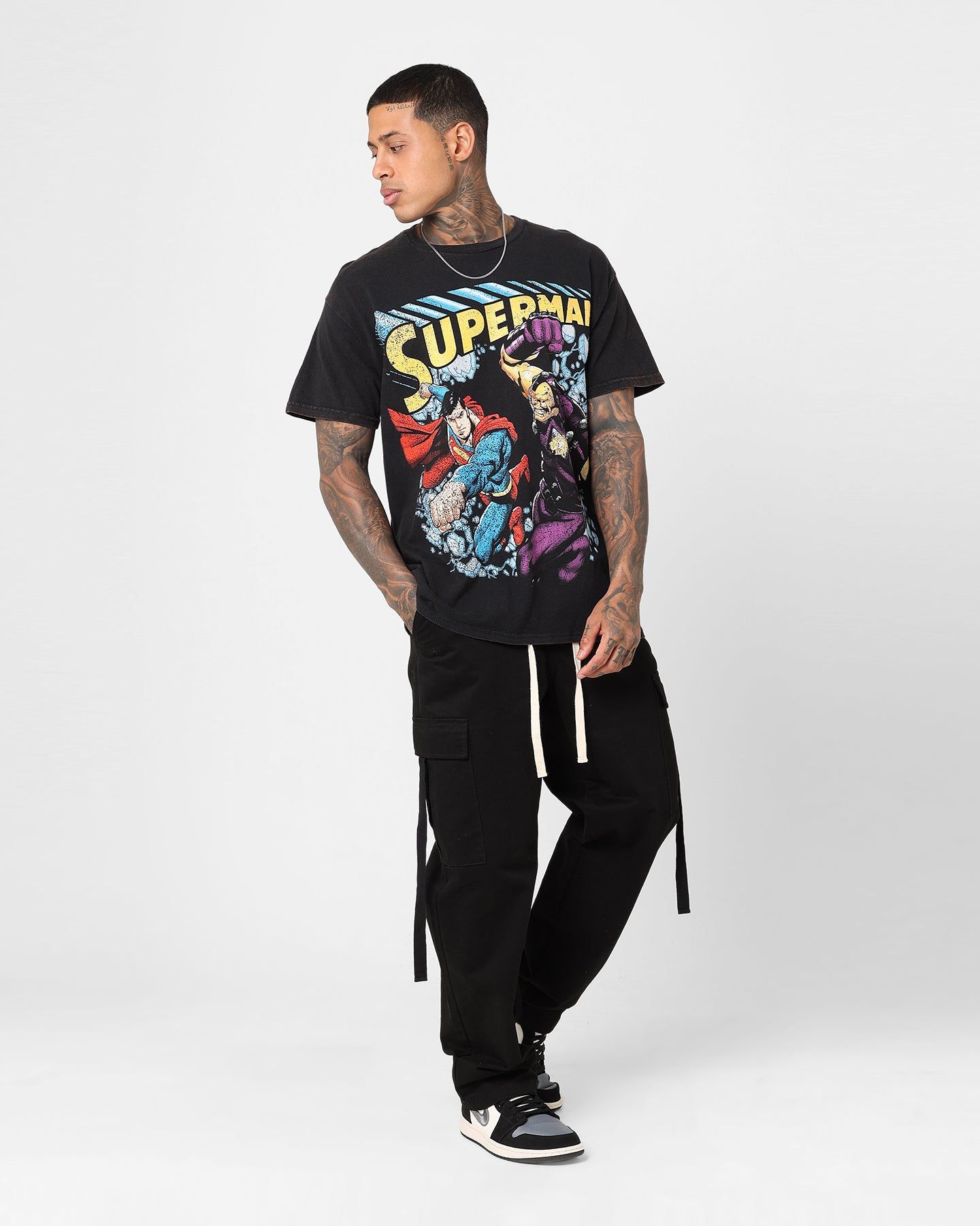 Goat Crew X DC Superman Versus Vintage T-Shirt Black Wash sold by Culture Kings product image thumbnail 2
