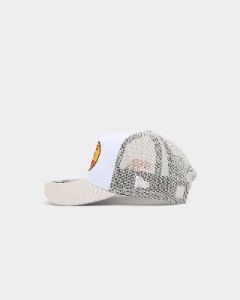 New Era X Nascar 9FORTY A-Frame Trucker Snapback Stone/White sold by Culture Kings