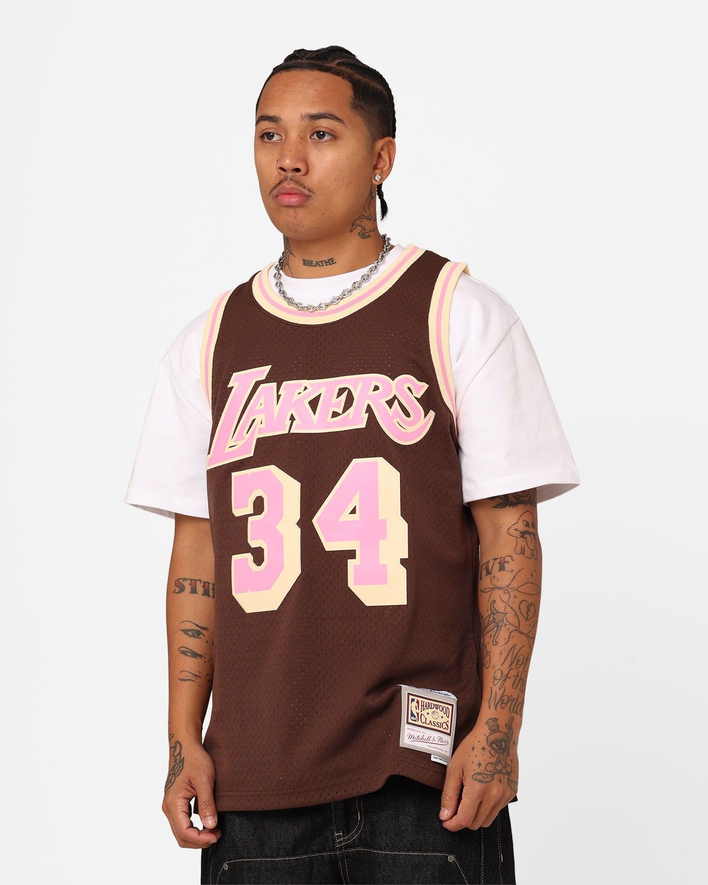 Mitchell & Ness Los Angeles Lakers Shaquille O'Neal Brown Sugar Bacon Swing Jersey Brown sold by Culture Kings
