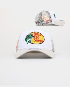 New Era X Nascar 9FORTY A-Frame Trucker Snapback Stone/White sold by Culture Kings