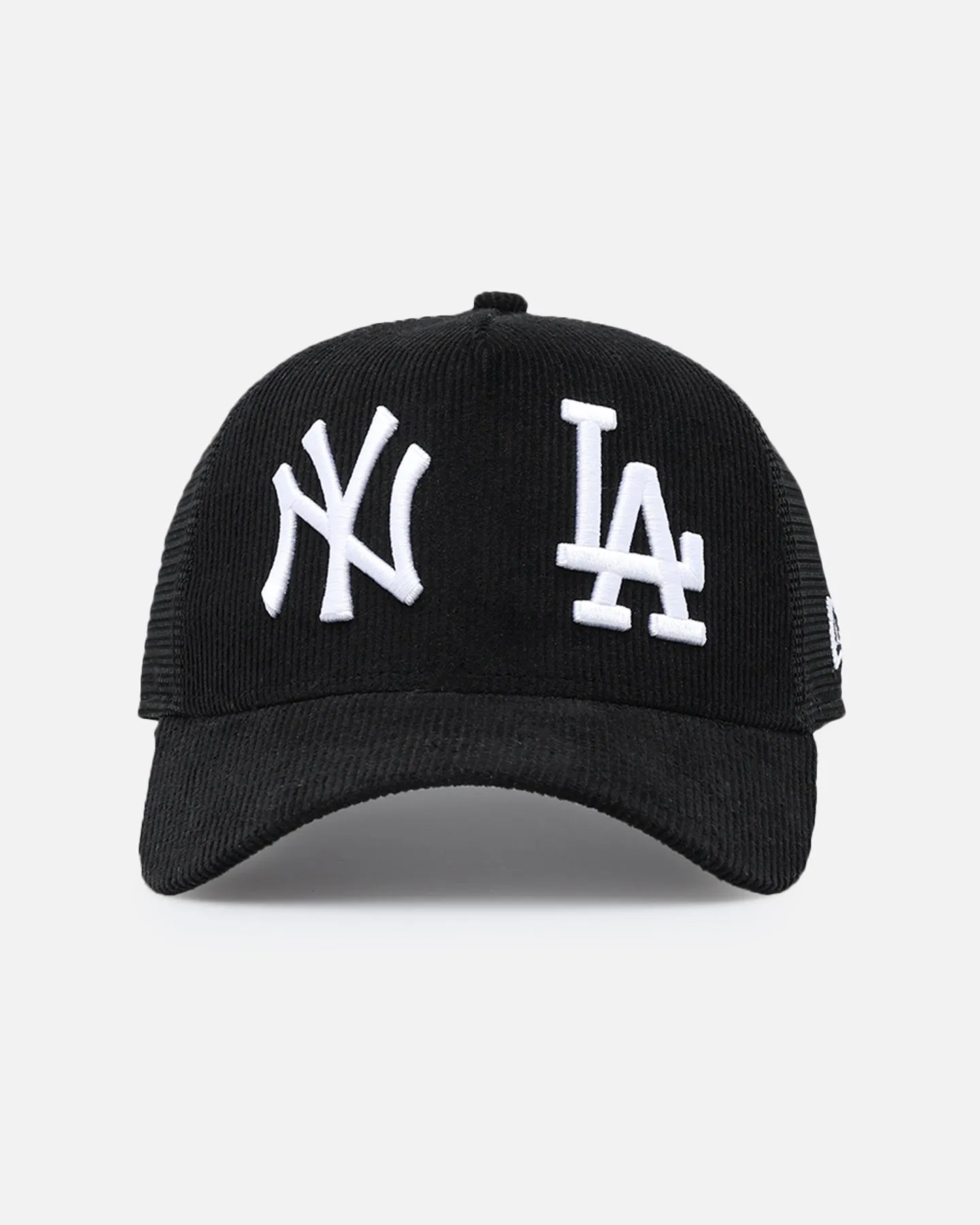 New Era New York Yankees X Los Angeles Dodgers 'Dual Logo' 9FORTY A-Frame Trucker Snapback Black sold by Culture Kings