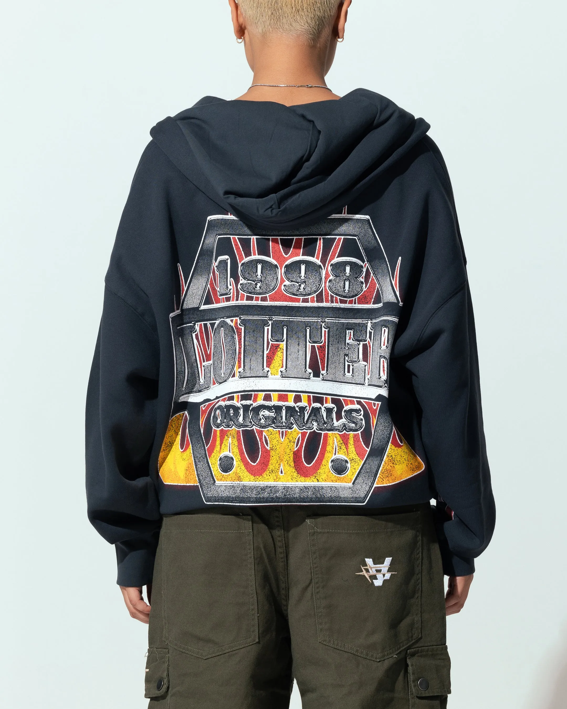 Loiter Motor Zip Hoodie Charcoal sold by Culture Kings product image thumbnail 2