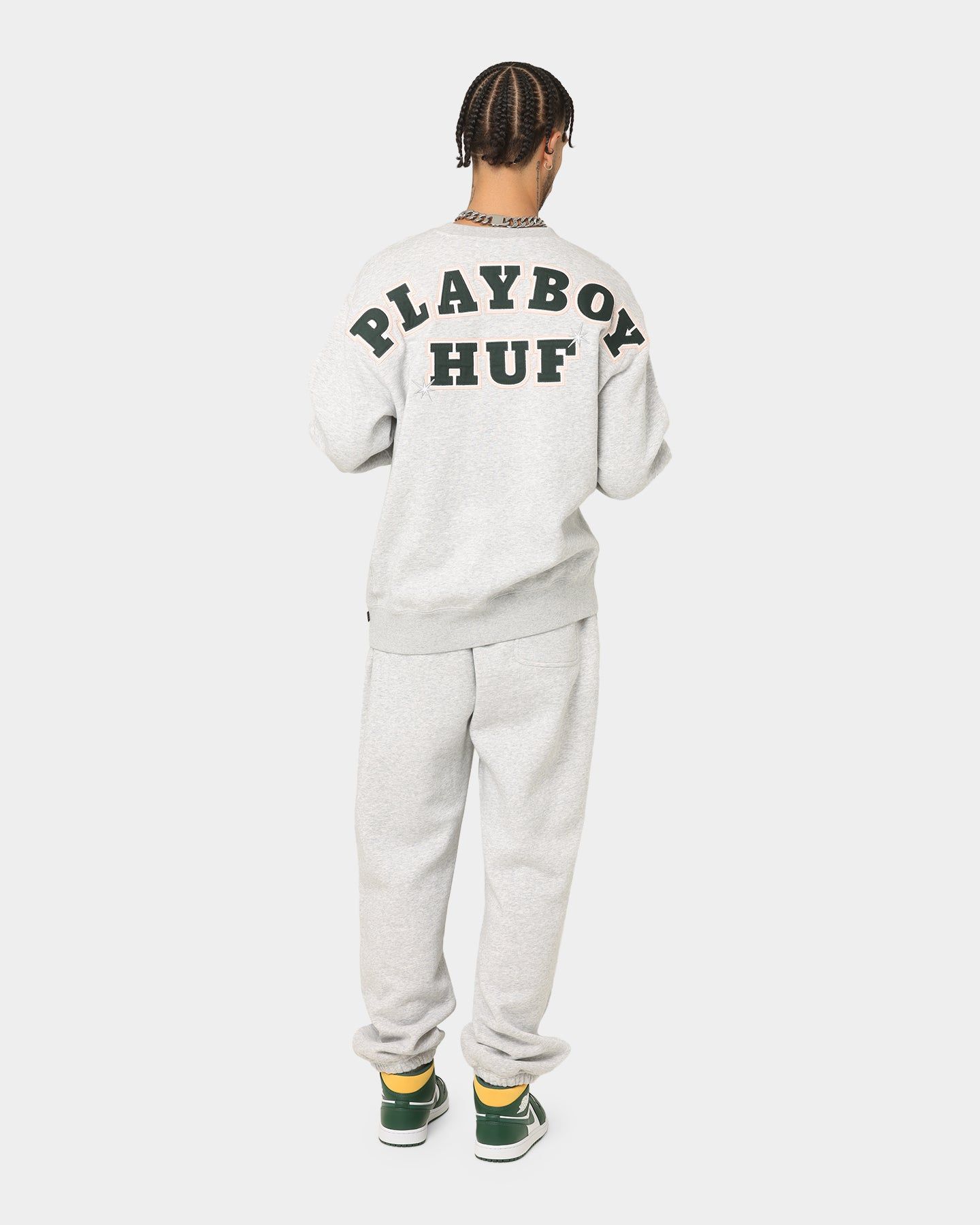 HUF X Playboy Rabbit Head Crew Grey Heather sold by Culture Kings product image thumbnail 7